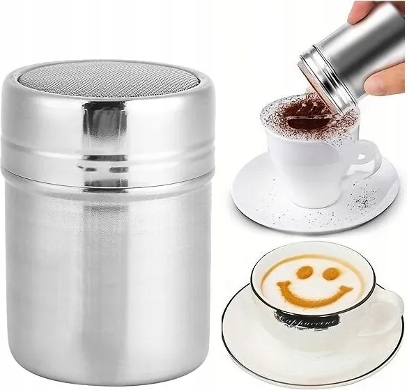 Szűrő tartály Porcukor szűrő por Fahéj Kakaó