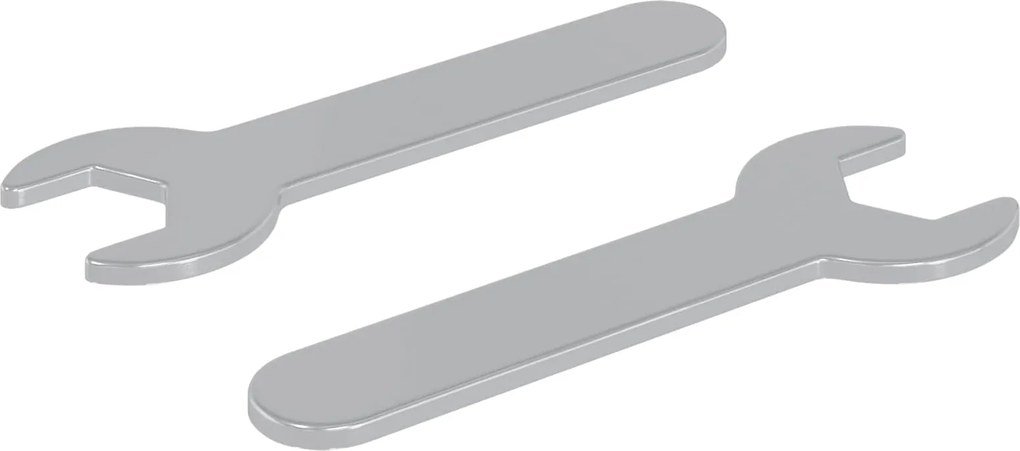 vidaXL Spanner / kígyószem 2 pcs Ezüst 13 mm Vas