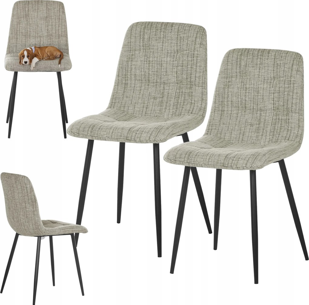 2 db-os kárpitozott szék szett Selia világos barna loft étkező nappaliba