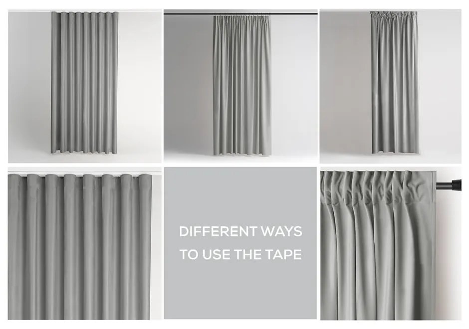 Világosszürke bársony dimout (részleges sötétítő) függöny 140x270 cm Pleat – Restilo