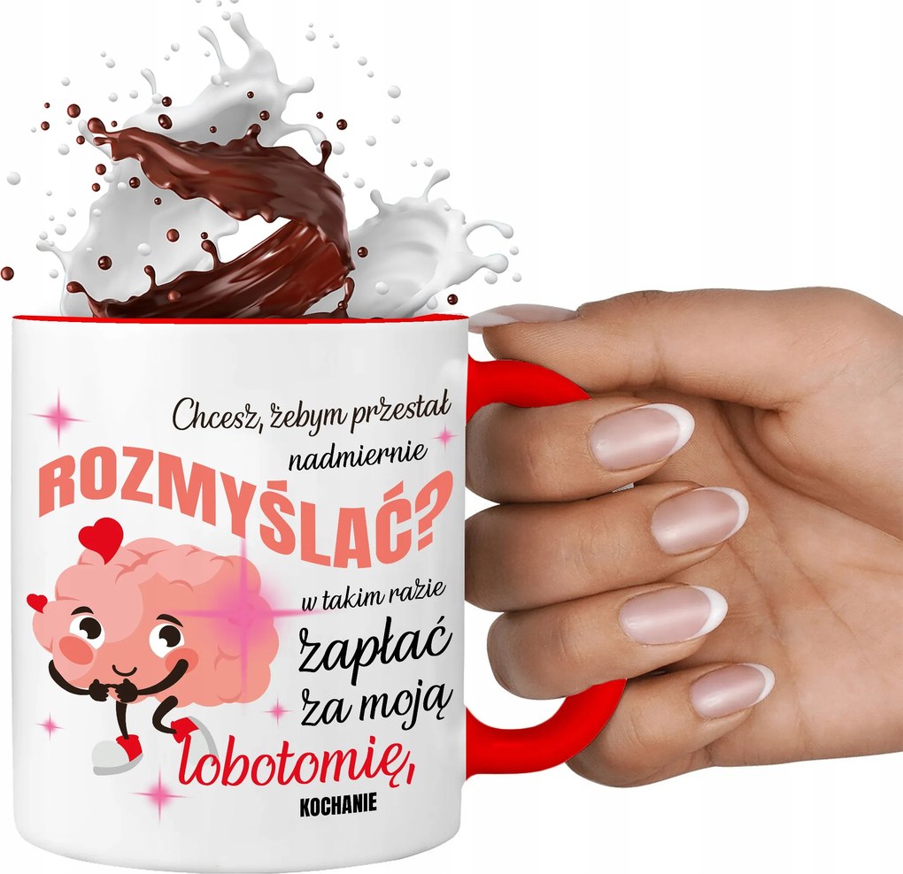 Fehér Bögre Piros Belsővel Elmélkedni? Vicces Minták