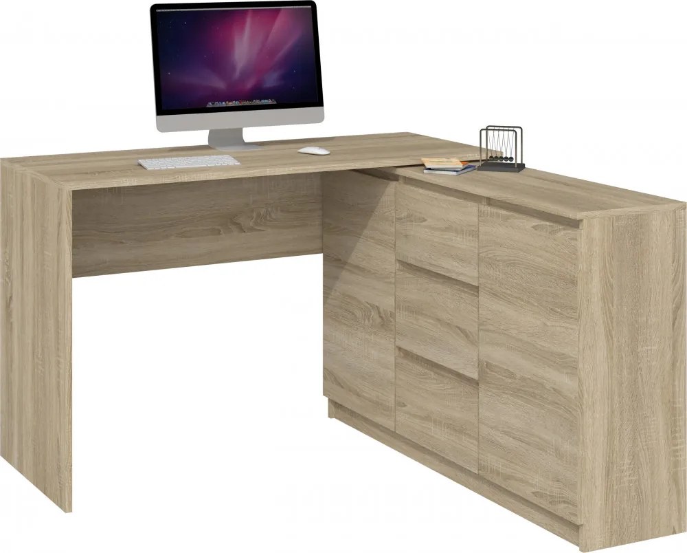 Odell Plus íróasztal, 120x76x50 cm, sonoma