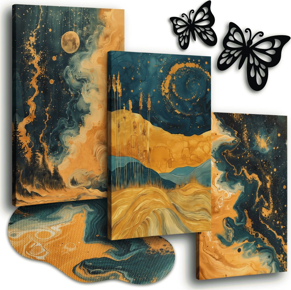 Vászonkép 150x70 cm Nappali Képek Fa Van Gogh Stílus Tájkép