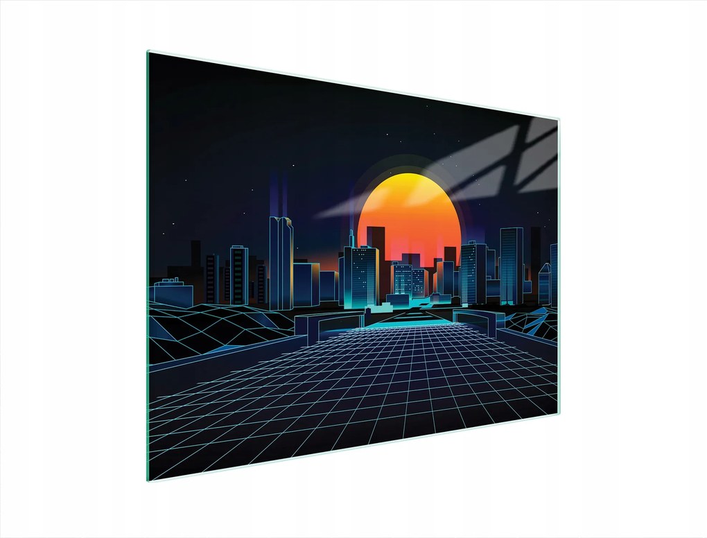 Üveg Vágódeszka 40x30 Város Edzett Üveg