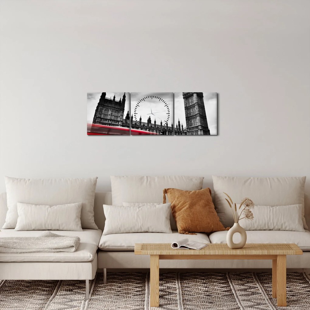 Kép - a Parlament londoni házai (órával) (90x30 cm)