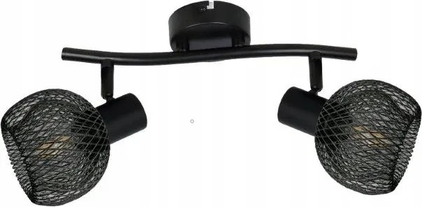 Lámpa loretto 2 lángos fekete díszléc