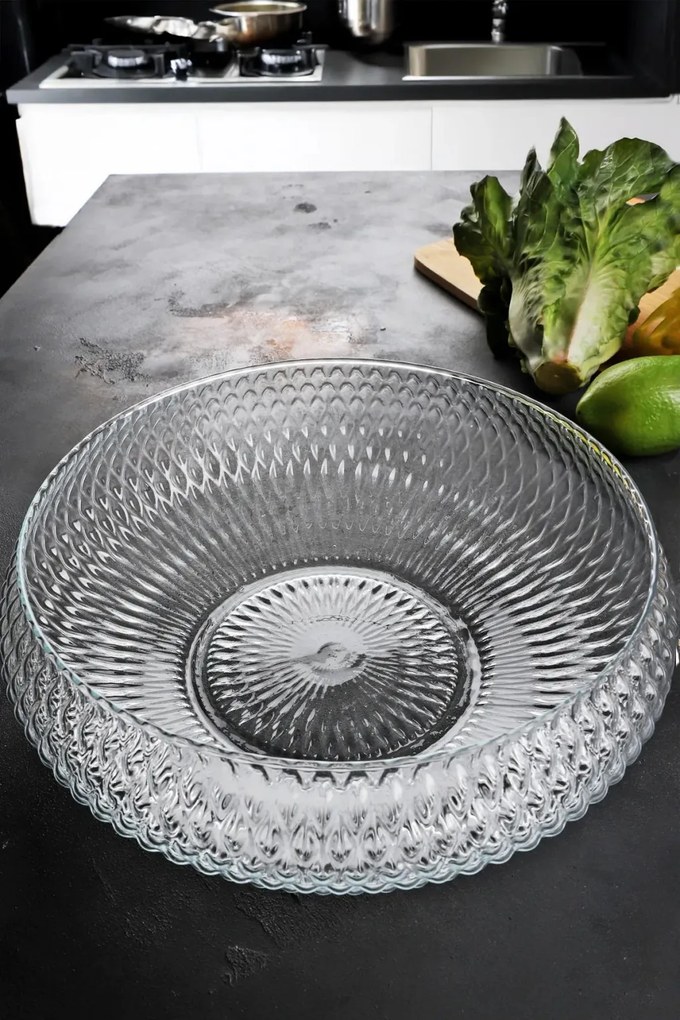 26 cm üveg salátástál