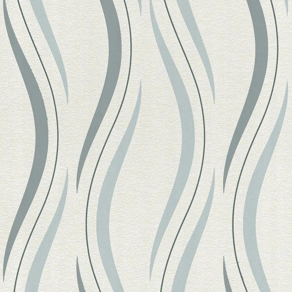 Fali tapéta modern fehér csíkos geometrikus nappali 476538 Rasch