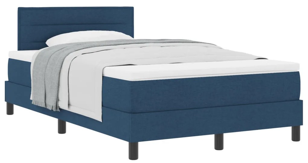 Boxspring Ágy matraccal Kék 120x200 cm Szövet