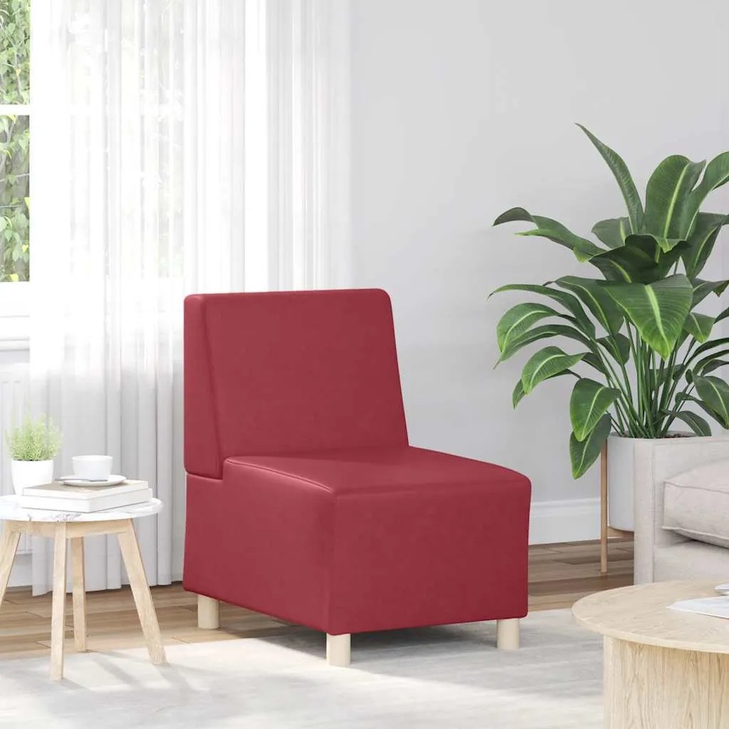 bordó műbőr kanapéfotel 55 cm