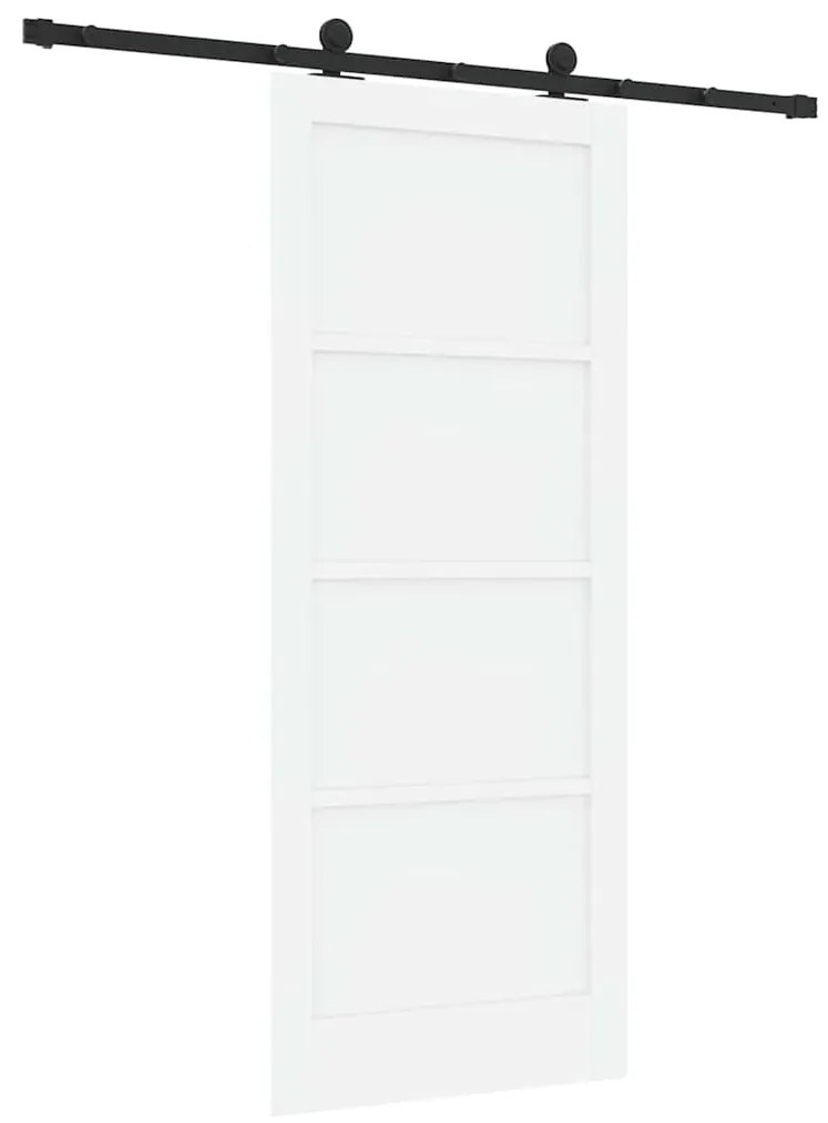 Tolóajtó Szett Fehér és fekete 83 x 202 cm