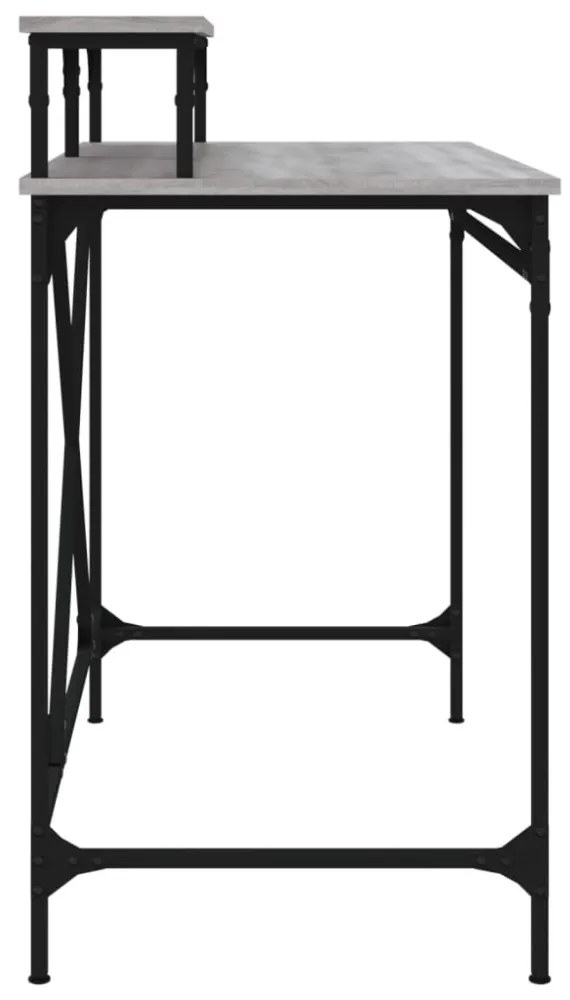 szürke sonoma színű szerelt fa íróasztal 100 x 50 x 90 cm