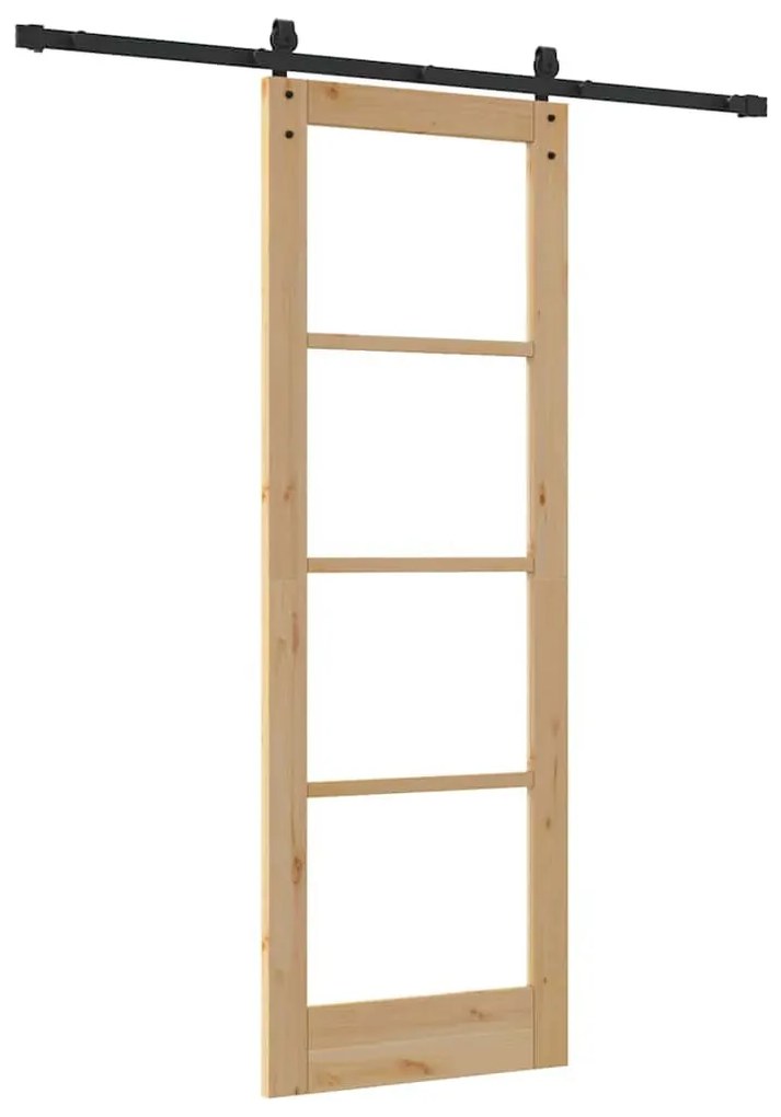 Csúszó ajtó ORKDAL Barna 73.5 x 211 cm Tömör fenyőfa