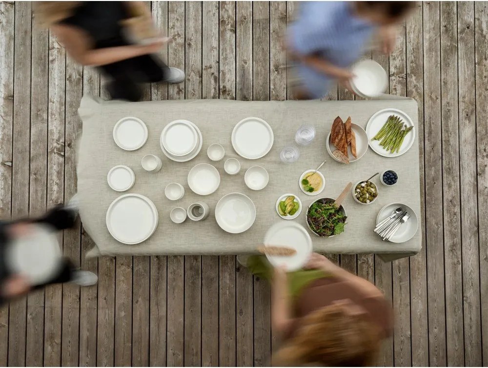 Krémszínű desszertes porcelán tányér ø 20 cm Eau – Zone