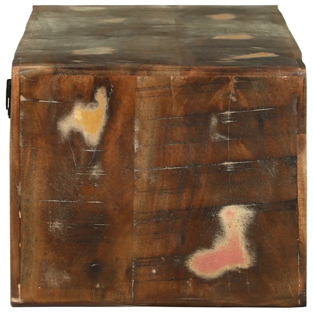 TV szekrény Többszínű 80x30x25 cm Tömör fa újrahasznosított