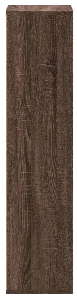 barna tölgy színű szerelt fa könyvszekrény 50x25x105 cm