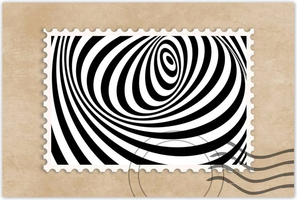 Poszterek 90x60 Absztrakt fekete-fehér