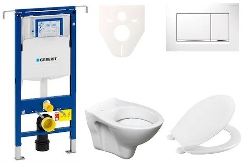 Fali WC szett Geberit előtétfalas szereléshez + Ceramia S-Line Pro WC 111.355.00.5NR5