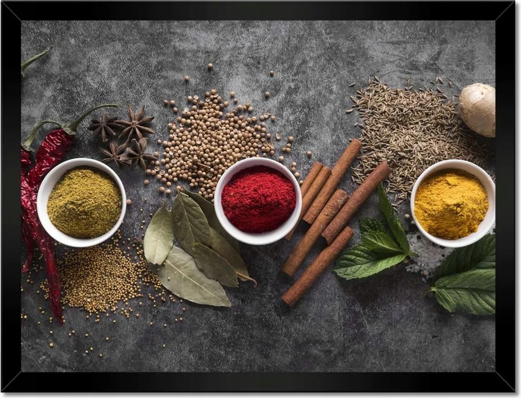 Poszterek keretben 40x30 Fűszer triptichon Hot