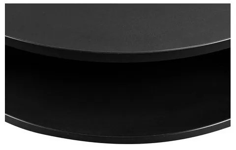 Kávésasztal FIKOLI 40x75 cm fekete/arany tölgy