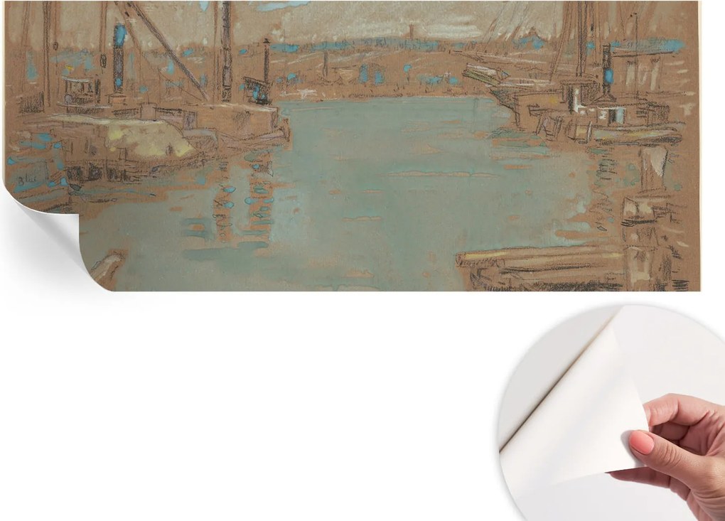 Mosható öntapadós fotótapéta étkezőbe Kikötői kilátás 250x104 cm