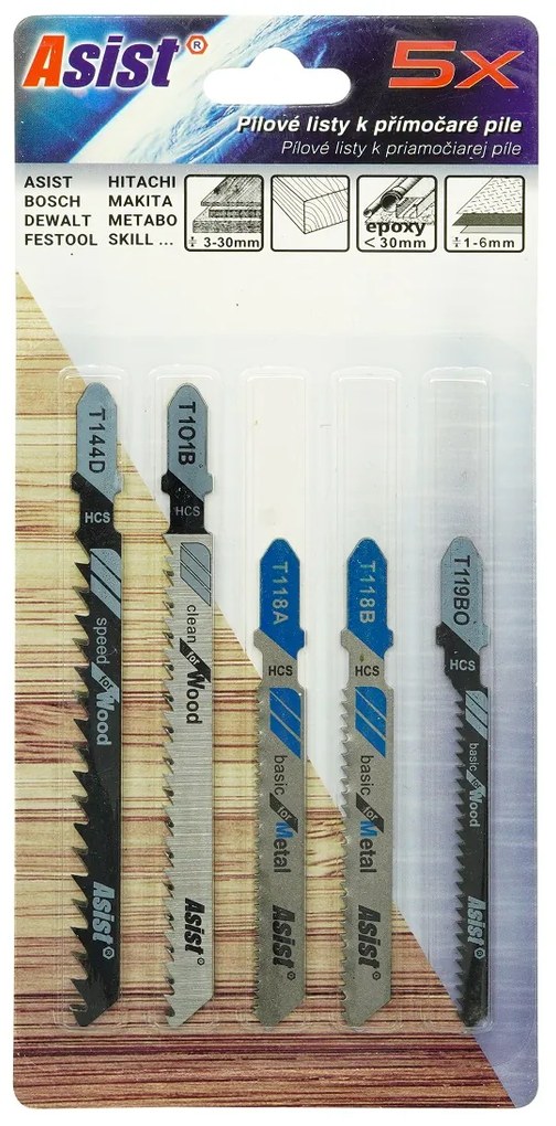 Fűrészlapok 5db ASIST 05-5106 ASIST 05-5106 fűrészfűrészhez