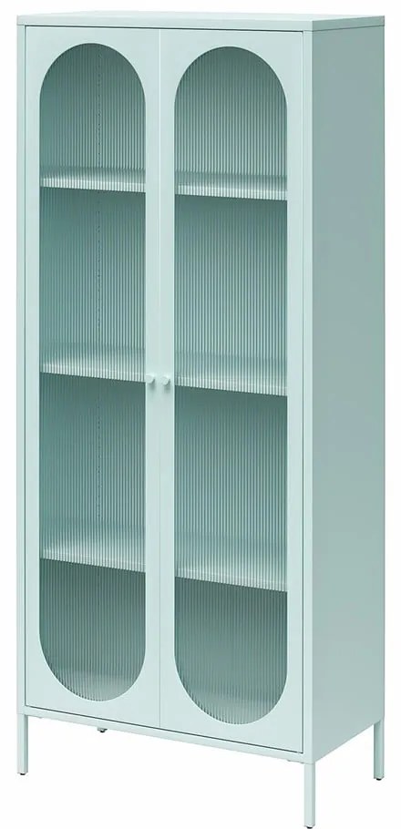 Világoskék fém tálalószekrény 80x186x40 cm Luna – Støraa