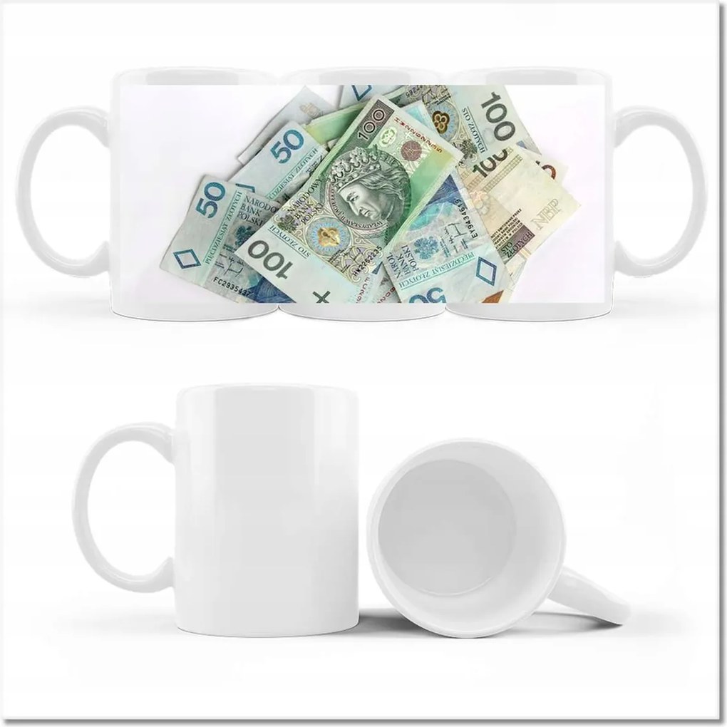 Nyomott mintás bögre Pénz