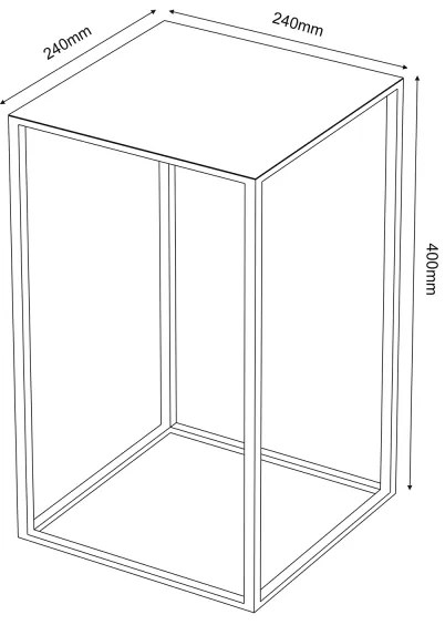 Virágállvány 40x24 cm fekete