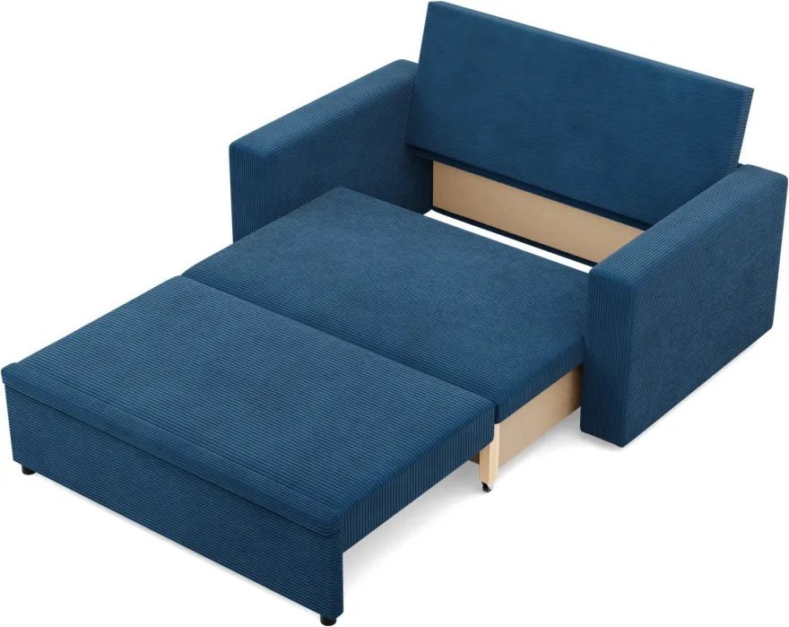 Zeus kanapé, kordbársony, hab töltet, egyenes kartámasz, kék