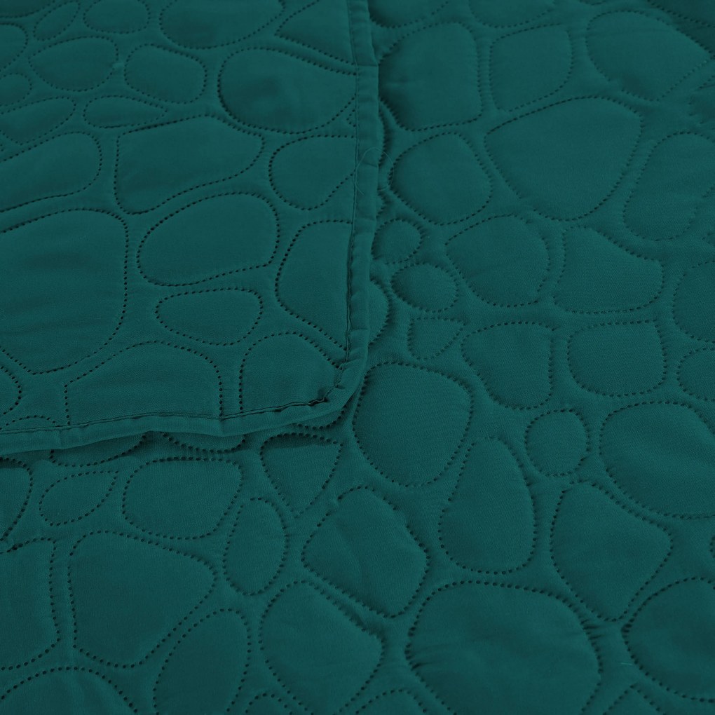 Türkiz ágytakaró STONE mintával Méret: 170 x 210 cm