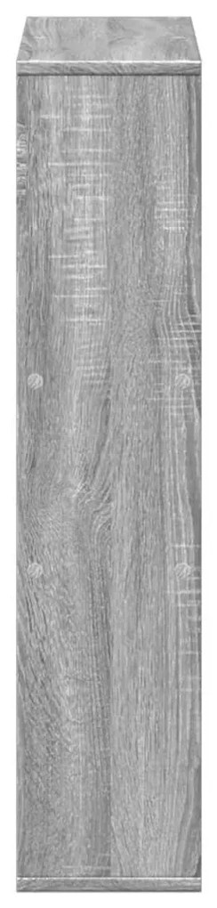 szürke sonoma színű szerelt fa könyvespolc 63 x 20 x 90 cm