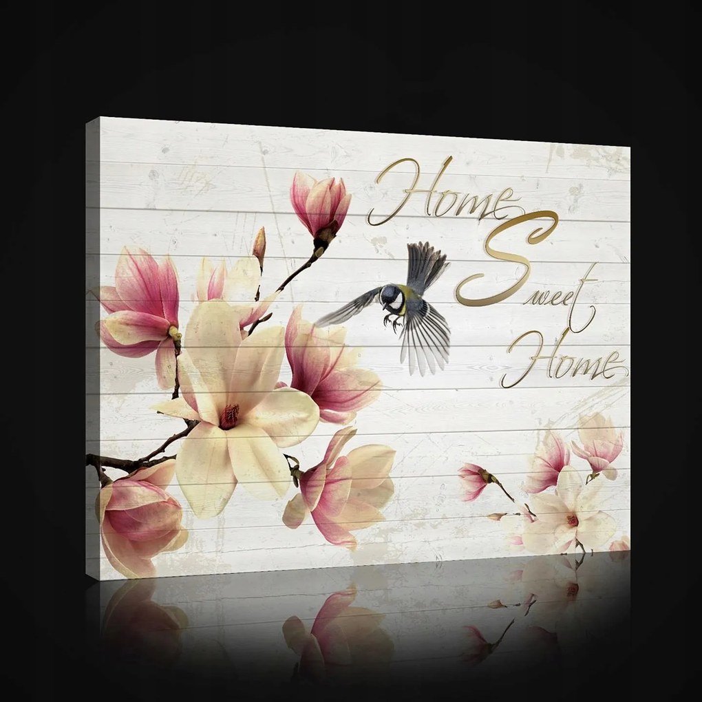 Vászonkép falikép fehér rózsaszín magnólia 100 x 75