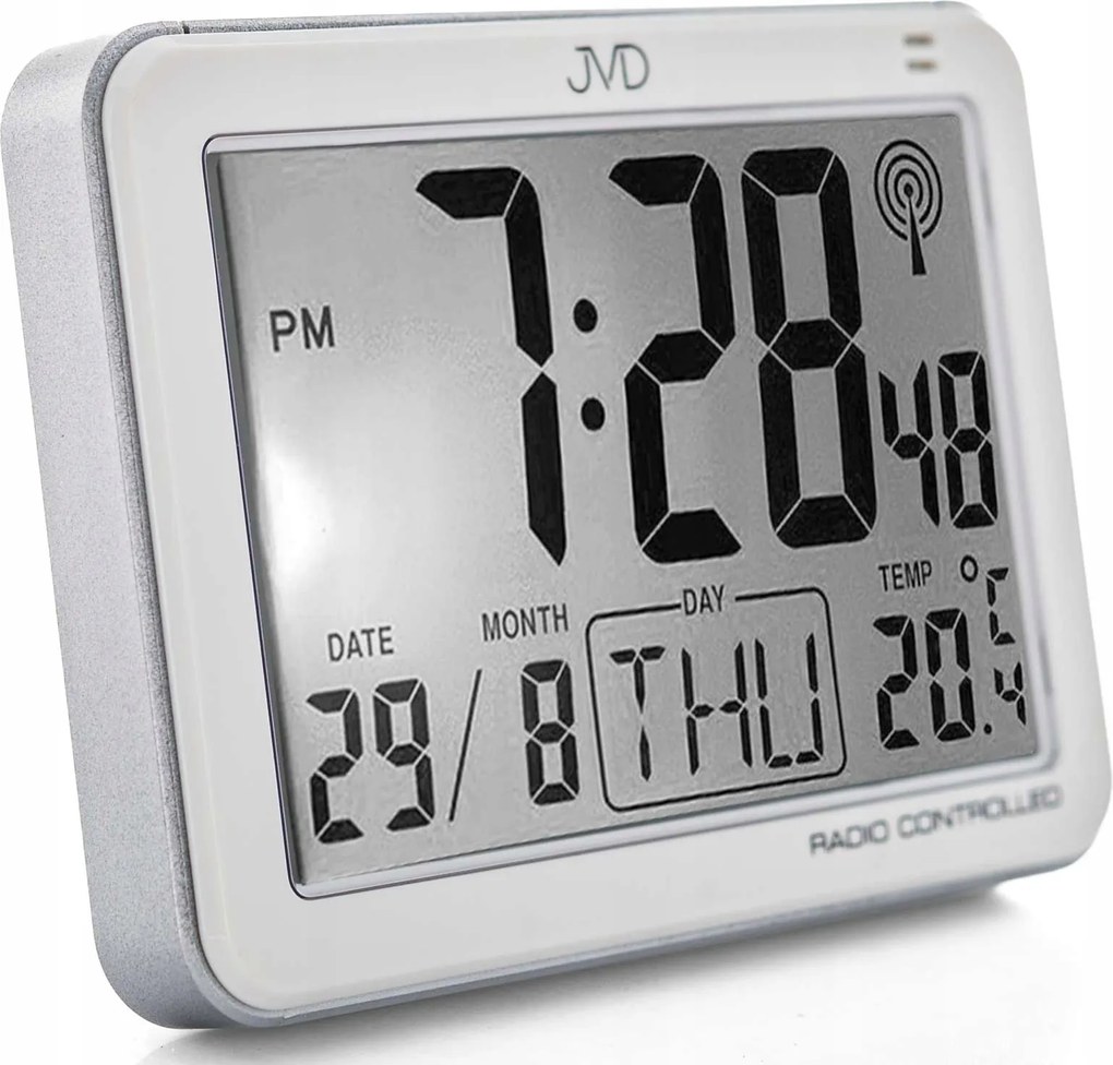 Ébresztőóra Jvd RB852.1 Ezüst Ébresztő Szundi Hőmérő Naptár