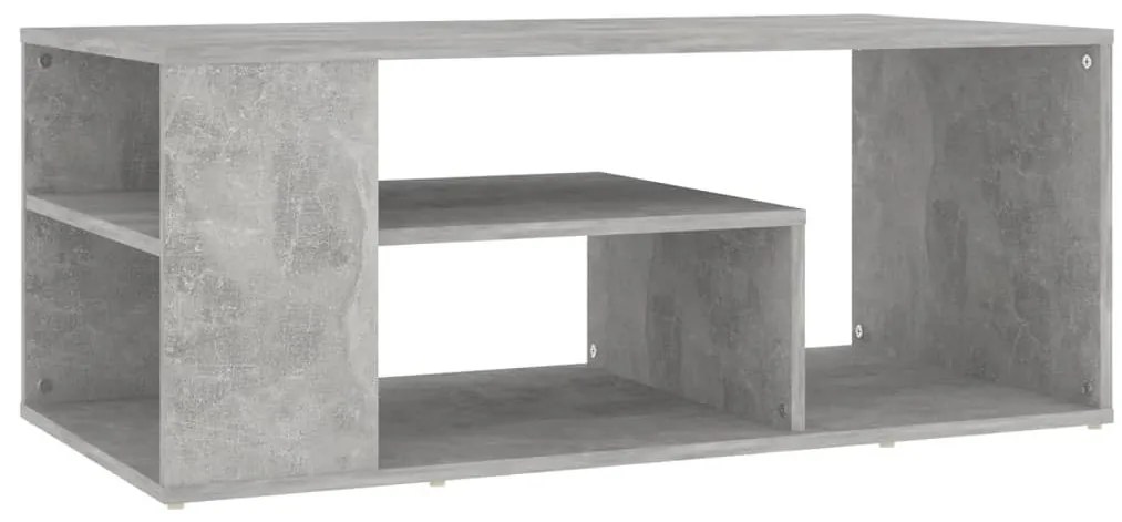 Betonszürke szerelt fa dohányzóasztal 100 x 50 x 40 cm