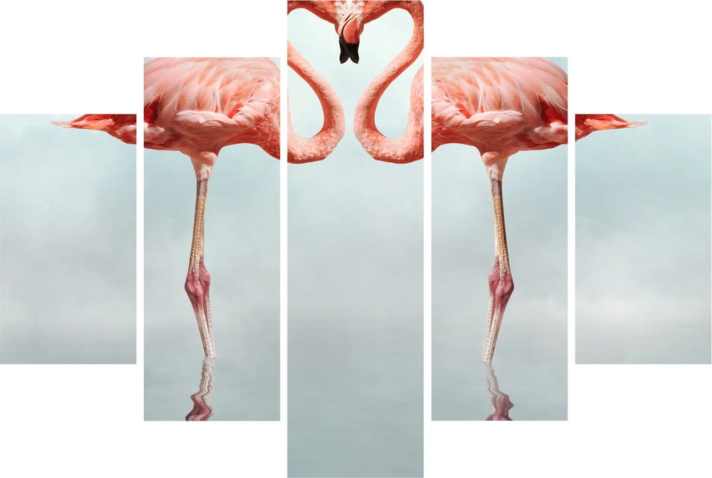 Két flamingó képe (150x105 cm)