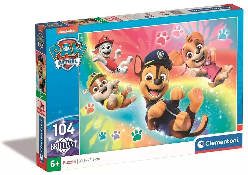 Mancs Őrjárat Rainbow 104 db-os Brilliant puzzle Clementoni