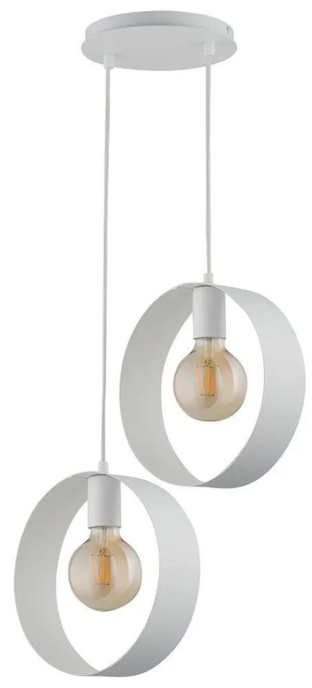 Csillár zsinóron HAPPY 2xE27/60W/230V fehér