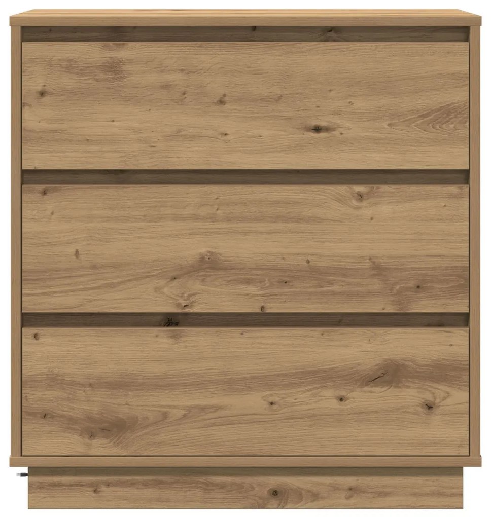 Éjjeli Asztal LED-del, Műgyanta Tölgy 71x34,5x75 cm