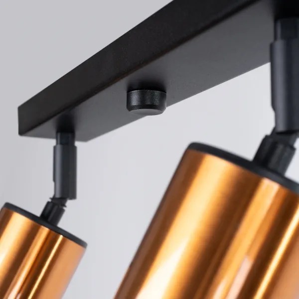 Sollux SL.1379 - Spotlámpa WINX 4xGU10/10W/230V fekete/réz