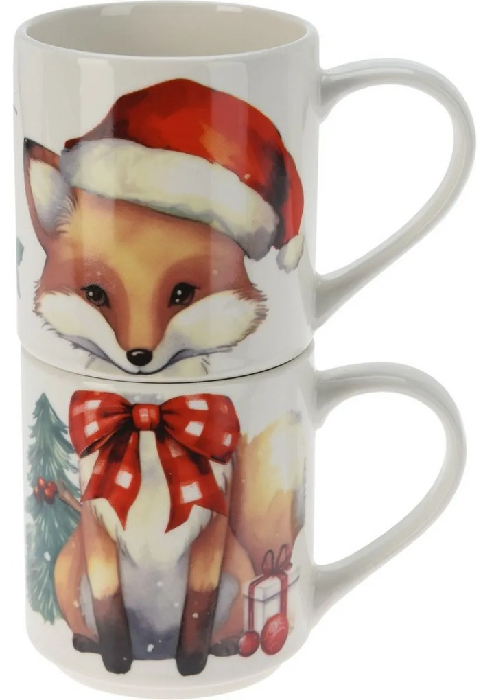 2 darabos bögrékből álló készlet Fox, 265 ml,porcelán