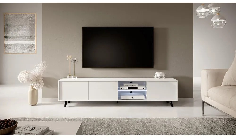 Tv szekrény/asztal Gal (világítással) (fehér). Akció -15%. 1098631