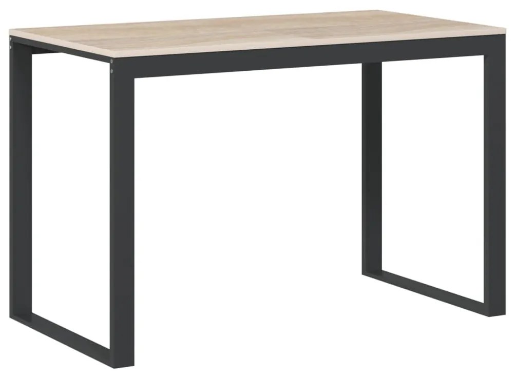 vidaXL fekete-tölgyszínű forgácslap számítógépasztal 110 x 60 x 73 cm