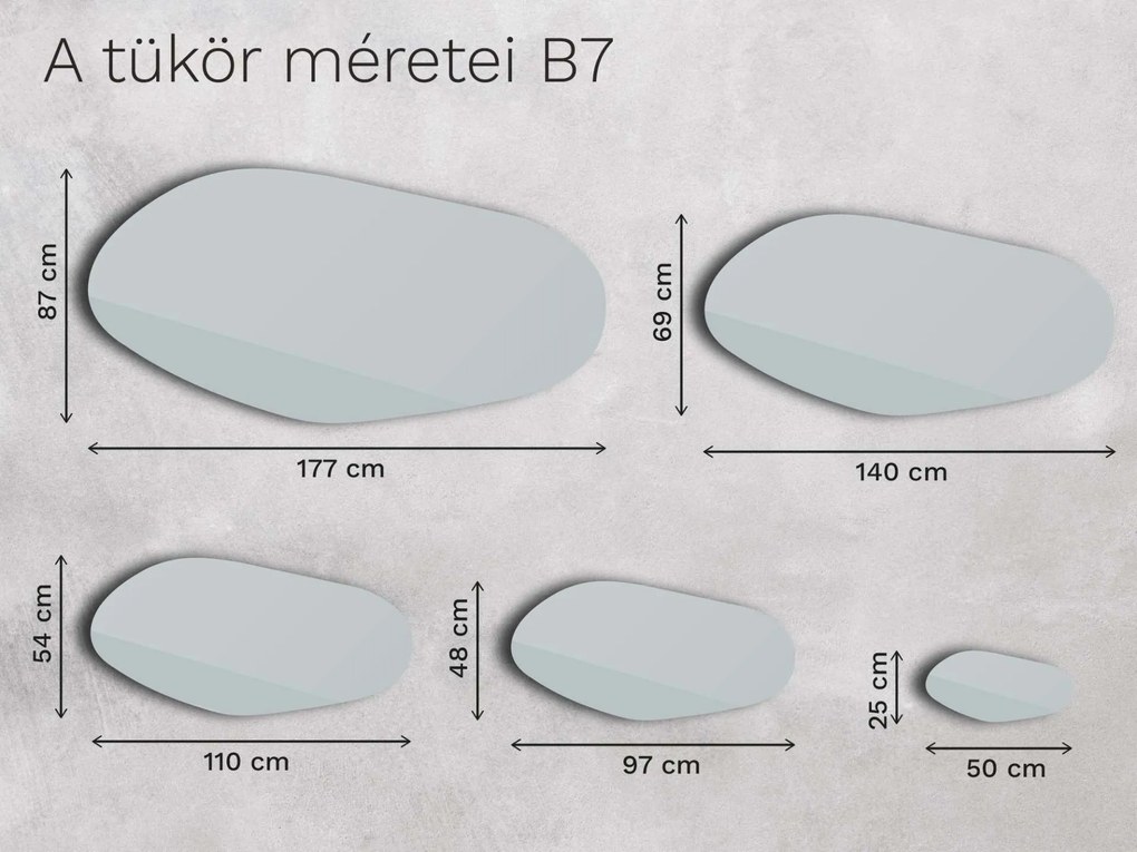 Base tükör B7 50×25
