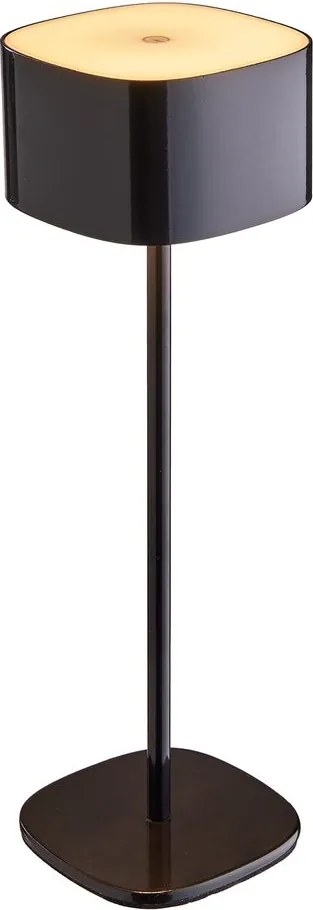 MIRAGE LED asztali lámpa 26 cm, fényes fekete