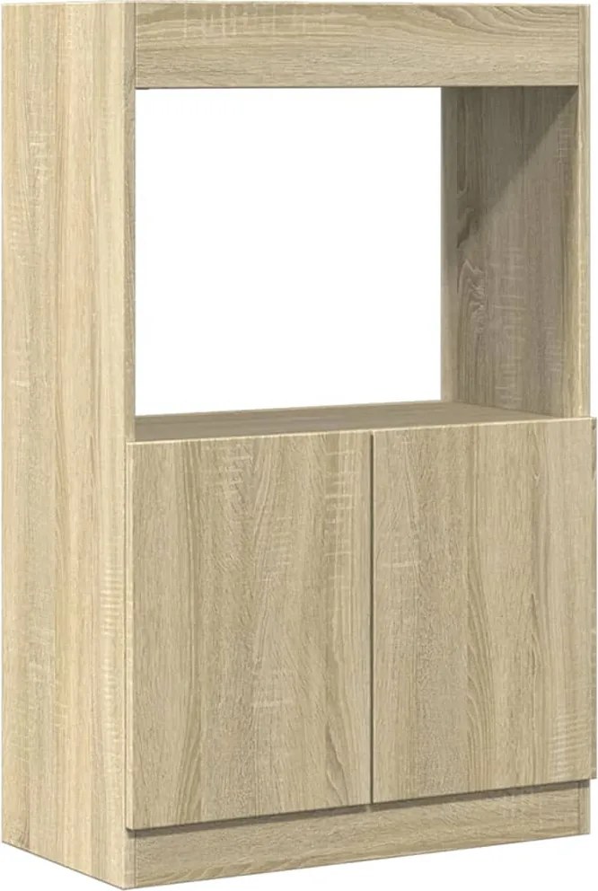 vidaXL sonoma tölgy színű szerelt fa magasszekrény 63 x 33 x 100 cm