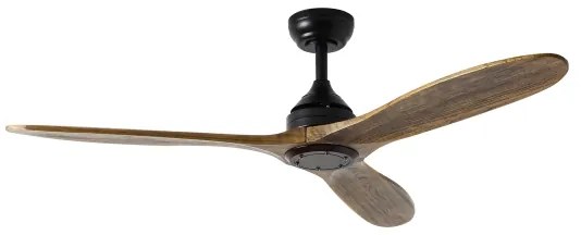 ZEVENTI - Mennyezeti ventilátor LAURIA Wi-Fi Tuya fekete/tölgy + távirányító