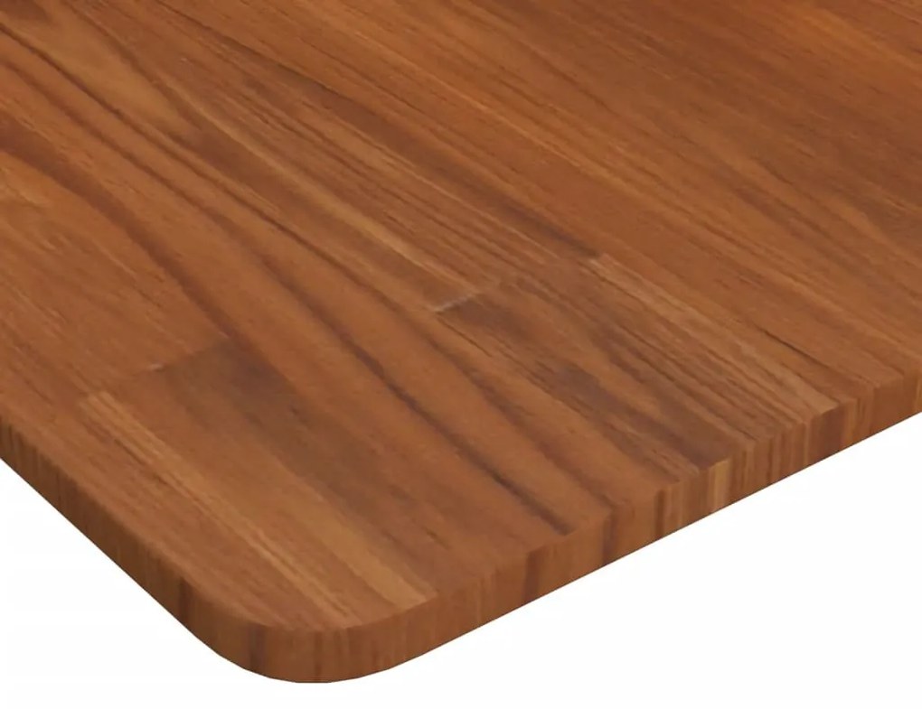 sötétbarna kezelt tömör fa fürdőszobai pult 100x50x1,5 cm