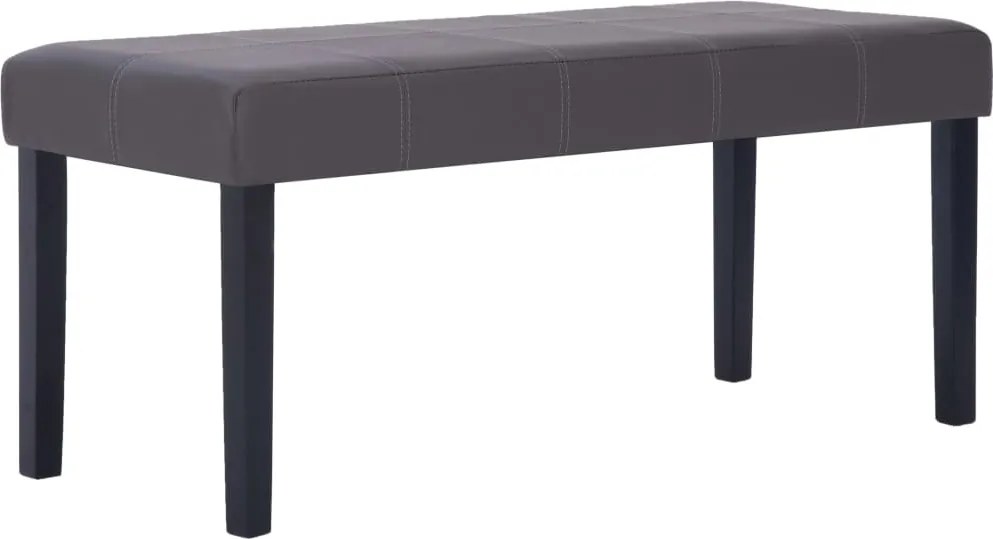 vidaXL szürke műbőr pad 106 cm