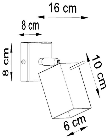 Sollux SL.0455 - MERIDA 1xGU10/40W/230V fali spotlámpa, szürke